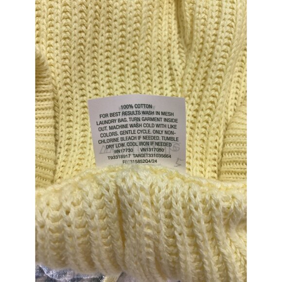 Wild Fable Pastel Yellow Knit Womens Shorts with Scalloped Hem Size L Casual NWT - Picture 8 of 9